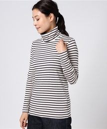 Samansa Mos2 | ガーゼベア天ボーダータートル(Tシャツ/カットソー)