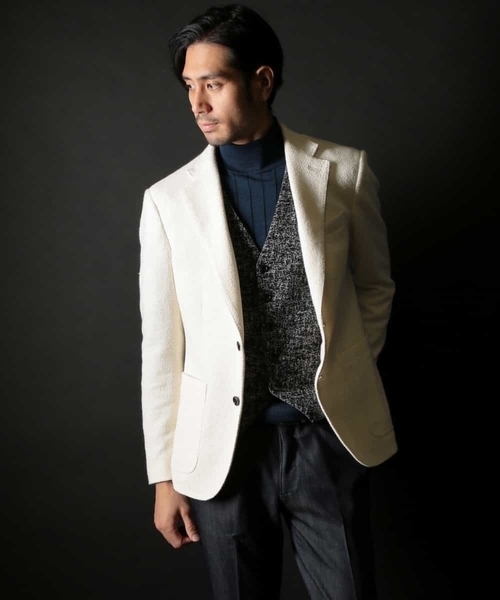MICHEL KLEIN HOMME (ミッシェルクランオム)の「Rusty silk タートルネックニット(ニット/セーター・メンズ・ネイビー/ブルー/アイボリー・MEDIUM/LARGE/X-LARGE)」の6枚目の写真