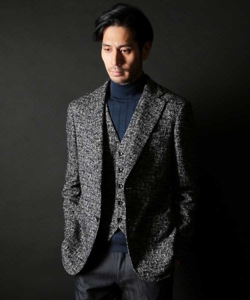 MICHEL KLEIN HOMME (ミッシェルクランオム)の「Rusty silk タートルネックニット(ニット/セーター・メンズ・ネイビー/ブルー/アイボリー・MEDIUM/LARGE/X-LARGE)」の7枚目の写真