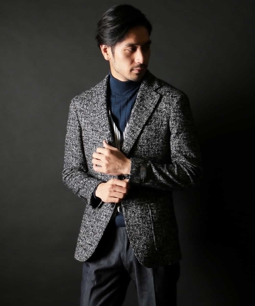 MICHEL KLEIN HOMME (ミッシェルクランオム)の「Rusty silk タートルネックニット(ニット/セーター・メンズ・ネイビー/ブルー/アイボリー・MEDIUM/LARGE/X-LARGE)」の8枚目の写真