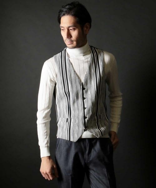 MICHEL KLEIN HOMME (ミッシェルクランオム)の「Rusty silk タートルネックニット(ニット/セーター・メンズ・ネイビー/ブルー/アイボリー・MEDIUM/LARGE/X-LARGE)」の19枚目の写真