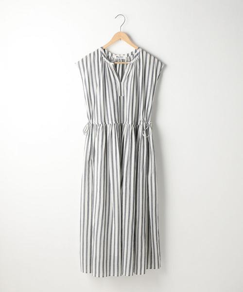 coen(コーエン)の「【『リンネル』6月号掲載・CM着用アイテム・Market】ストライプマキシワンピース(ワンピース・レディース・ブラック/コバルトブルー・FREE)」の3枚目の写真