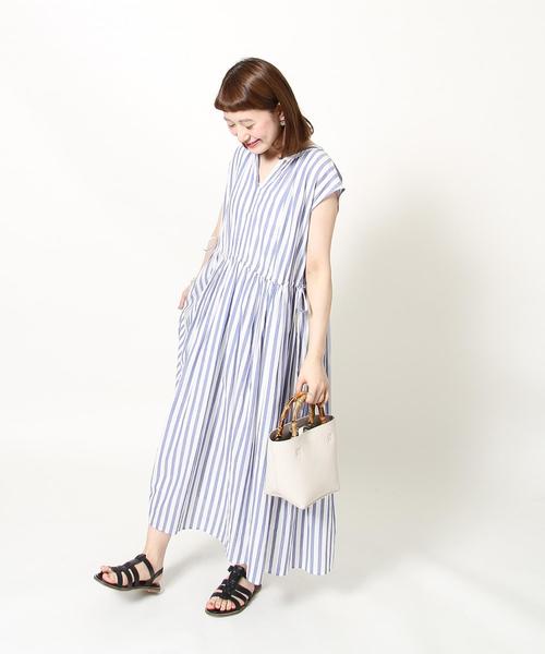 coen(コーエン)の「【『リンネル』6月号掲載・CM着用アイテム・Market】ストライプマキシワンピース(ワンピース・レディース・ブラック/コバルトブルー・FREE)」の12枚目の写真