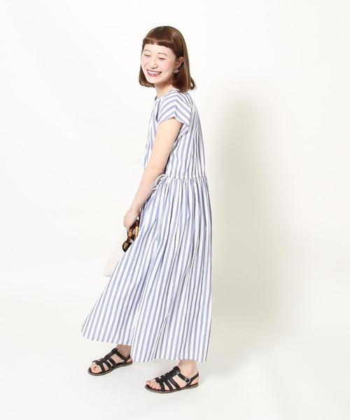 coen(コーエン)の「【『リンネル』6月号掲載・CM着用アイテム・Market】ストライプマキシワンピース(ワンピース・レディース・ブラック/コバルトブルー・FREE)」の7枚目の写真