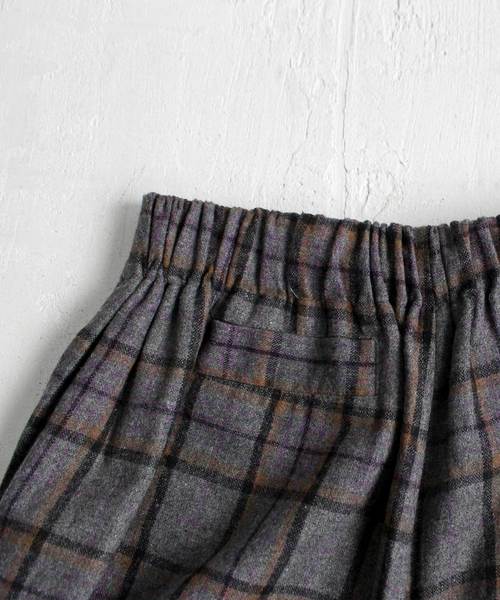 antiqua（アンティカ）の「チェッククロスカフェパンツ（その他パンツ・レディース・グレー・FREE）」の6枚目の写真