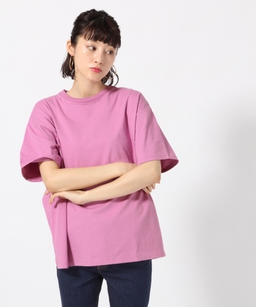 LOWRYS FARM(ローリーズファーム)の「USAビッグTシャツ 789778 (Tシャツ/カットソー・レディース・オレンジ/ブラック/パープル/オフホワイト・LARGE/MEDIUM)」の1枚目の写真