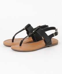 レディース サンダル NUOVO ヌオーヴォ FL WOVEN THONG1 NE50055 BLACK