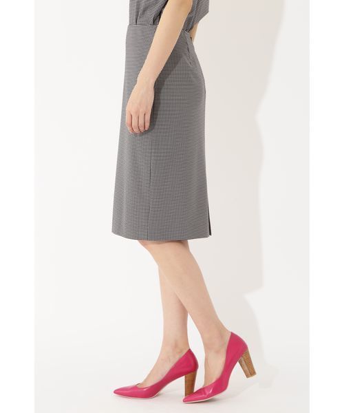 22 OCTOBRE（ヴァンドゥ－オクトーブル）の「◆千鳥ジャージースカート（スカート・レディース・ブラック・36/38/40）」の7枚目の写真