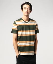 RVCA | RVCA メンズ 【CAMPBELL BROTHERS】 CAMPBELL BROTHERS OXNARD STRIPE T-SHIRT Ｔシャツ(Tシャツ/カットソー)