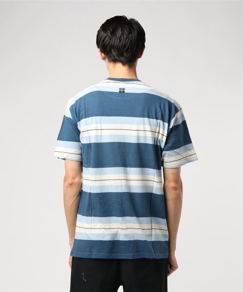RVCA（ルーカ）の「RVCA メンズ 【CAMPBELL BROTHERS】 CAMPBELL BROTHERS OXNARD STRIPE T-SHIRT Ｔシャツ（Tシャツ/カットソー・メンズ・ネイビー/ブラウン・SMALL/MEDIUM/LARGE）」の3枚目の写真