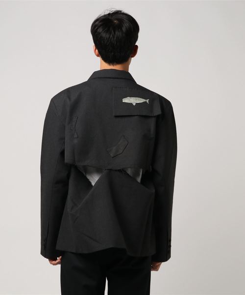 【HAUD】 patchwork double jacket 【HAUD】 patchwork double jacket