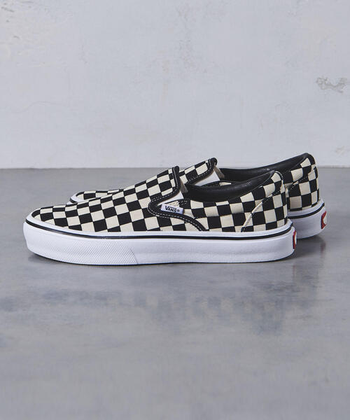 VANS(バンズ)の「<VANS(バンズ)>チェック スリッポン スニーカー(スリッポン・レディース・ブラック・5/4h/5h/6/6h)」の8枚目の写真