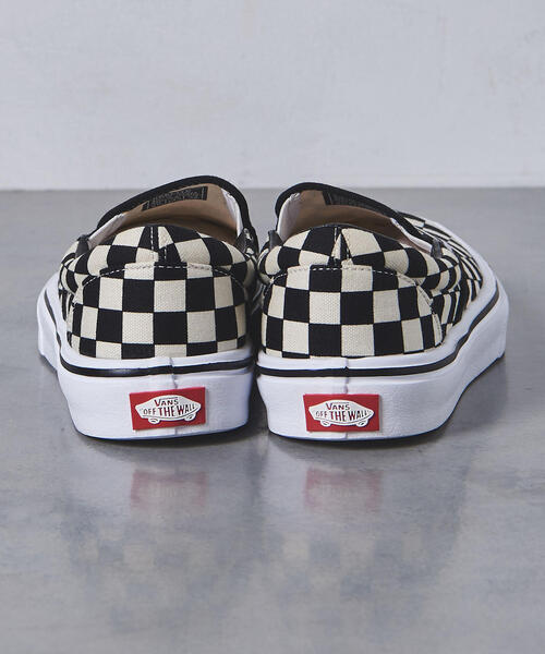 VANS(バンズ)の「<VANS(バンズ)>チェック スリッポン スニーカー(スリッポン・レディース・ブラック・5/4h/5h/6/6h)」の3枚目の写真