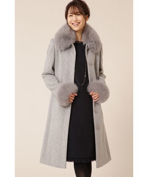 Natural Beauty ナチュラルビューティー の 襟カフスファー付ステンカラーコート ステンカラーコート Wear