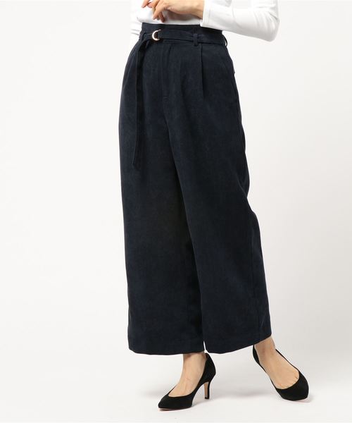 YECCA VECCA（イェッカヴェッカ）の「・ベルト付きコーデュロイパンツ（その他パンツ・レディース・ライトベージュ/キャメル/ネイビー・S/M）」の3枚目の写真