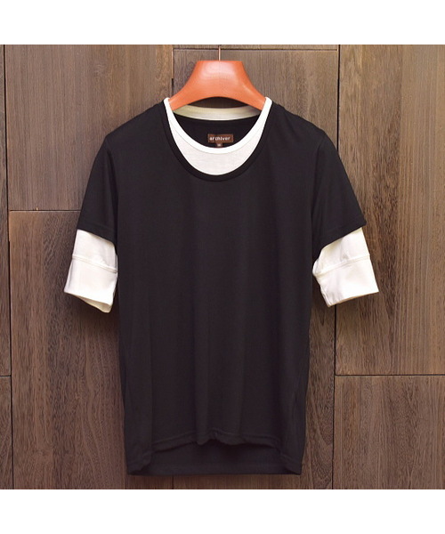ARCHIVER(アーカイバ)の「【Bl】5分袖フェイクレイヤードTシャツ Uネック(Tシャツ/カットソー・レディース・ホワイト/ブラック/ネイビー/チャコール/ピンク/グレー/マルチ/グレー系その他/ミント・MEDIUM/LARGE)」の12枚目の写真