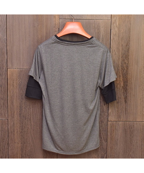 ARCHIVER(アーカイバ)の「【Bl】5分袖フェイクレイヤードTシャツ Uネック(Tシャツ/カットソー・レディース・ホワイト/ブラック/ネイビー/チャコール/ピンク/グレー/マルチ/グレー系その他/ミント・MEDIUM/LARGE)」の22枚目の写真