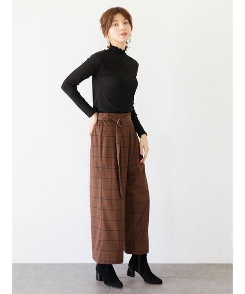 YECCA VECCA(イェッカヴェッカ)の「・チェック柄イージータックパンツ(その他パンツ・レディース・ベージュ/ブラウン・FREE)」の7枚目の写真