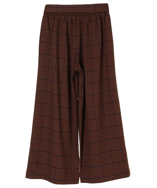 YECCA VECCA(イェッカヴェッカ)の「・チェック柄イージータックパンツ(その他パンツ・レディース・ベージュ/ブラウン・FREE)」の3枚目の写真