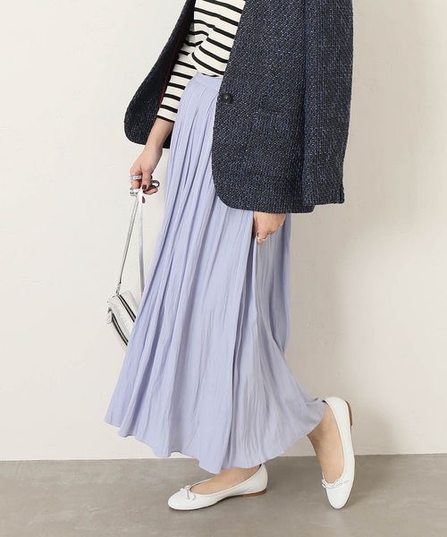 journal standard L'essage（ジャーナルスタンダードレサージュ）の「スリットマキシスカート◆（スカート・レディース・ベージュ/ネイビー/パープル系その他・38/36）」の3枚目の写真