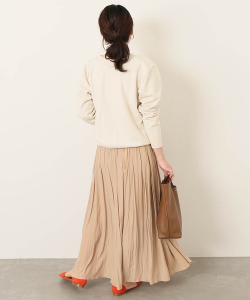 journal standard L'essage（ジャーナルスタンダードレサージュ）の「スリットマキシスカート◆（スカート・レディース・ベージュ/ネイビー/パープル系その他・38/36）」の4枚目の写真
