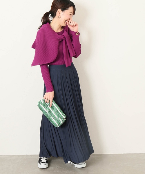 journal standard L'essage（ジャーナルスタンダードレサージュ）の「スリットマキシスカート◆（スカート・レディース・ベージュ/ネイビー/パープル系その他・38/36）」の18枚目の写真