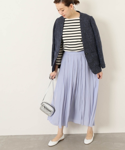 journal standard L'essage（ジャーナルスタンダードレサージュ）の「スリットマキシスカート◆（スカート・レディース・ベージュ/ネイビー/パープル系その他・38/36）」の5枚目の写真