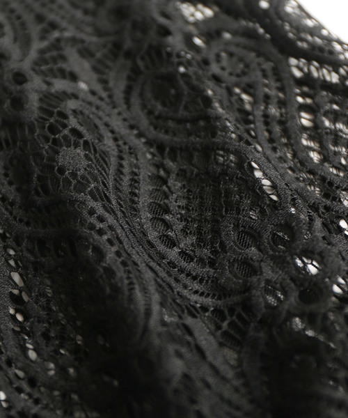 cawaii(カワイイ)の「心奪われるエレガンス。シアーレースのポワン袖ニット(ニット/セーター・レディース・ブラック/グレー/カーキ・M/L)」の13枚目の写真