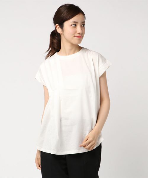JETSET SOLO PLUS (ジェットセットソロプラス)の「アシメタックTシャツ(Tシャツ/カットソー・レディース・ブラウン/ブラック/オフホワイト・FREE)」の2枚目の写真