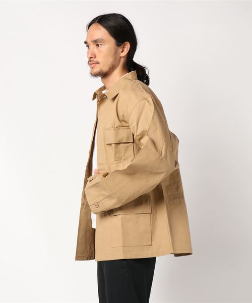 HOUSTON(ヒューストン)の「【HOUSTON】リップストップ BDU ジャケット(ミリタリージャケット・メンズ・カーキ/オリーブドラブ/ブラック/ウッドランド・MEDIUM/LARGE/X-LARGE/SMALL)」の5枚目の写真