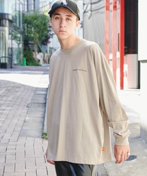 Mark Gonzales/マークゴンザレス コラボ MONO-MART別注 ビッグシルエット長袖ロゴ刺繍/ピスネーム カットソー