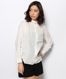 coen | プレーン＆ギンガム柄リネンシャツ(シャツ/ブラウス)