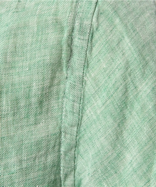 coen（コーエン）の「プレーン＆ギンガム柄リネンシャツ（シャツ/ブラウス・レディース・ホワイト/イエロー/ダークグリーン/コバルトブルー/ピンク/ケリー・LARGE/MEDIUM）」の15枚目の写真