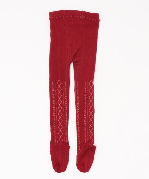 nino（ニノ）の「[85-125]ジャガードタイツ（タイツ/ストッキング・キッズ・ワインレッド/スミクロ/パープル/スモークピンク・XS/S/M/L）」の5枚目の写真