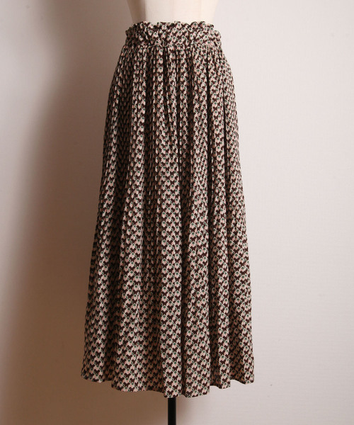 Admiral 幾何学模様 スカート 幾何学柄ギャザードロストスカート｜WOMEN｜250ISB31-168D｜AZUL