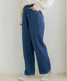 rectangle（レクタングル）の「センター切替ストレートデニムパンツ（デニムパンツ・レディース）」