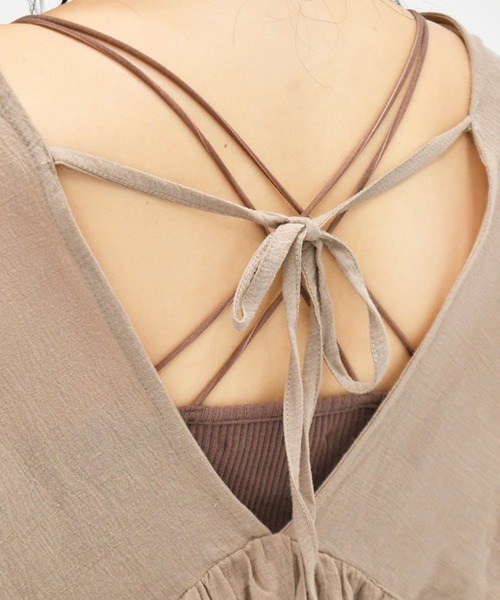 Ambre Neige（アンブルネージュ）の「カシュクールブラウス／【WEB/EC限定商品】（シャツ/ブラウス・レディース・オフホワイト/モカ・FREE）」の3枚目の写真