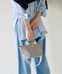 Breath TOPKAPI | 【Breath TOPKAPI /ブレス トプカピ】スコッチグレイン ネオレザー ショルダー付き ミニ レディース トートバッグ プレーン(トートバッグ)