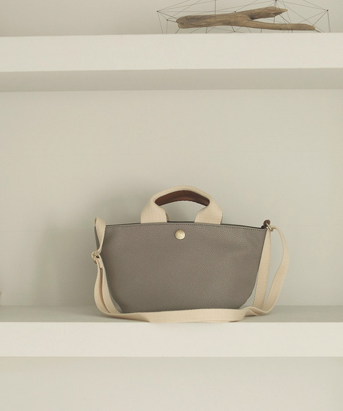 Breath TOPKAPI(ブレストプカピ)の「【Breath TOPKAPI /ブレス トプカピ】スコッチグレイン ネオレザー ショルダー付き ミニ レディース トートバッグ プレーン(トートバッグ・レディース・ライトグレー/ブラック/クリーム/サンドグレー/キャメル・FREE)」の20枚目の写真