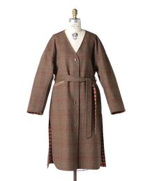 Drawer（ドゥロワー）の「Drawer リバーチェックVネックコート（その他