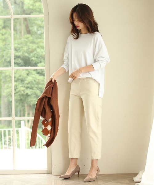 SAISON DE PAPILLON（セゾンドパピヨン）の「ボーイフレンドデニムパンツ（デニムパンツ・レディース・アイボリー・S/L/M）」の19枚目の写真