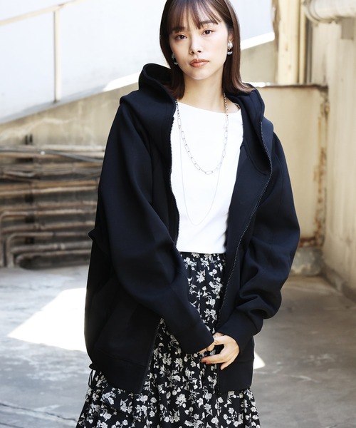 セール】ダンボールニットビッグシルエットドルマンコクーンパーカ