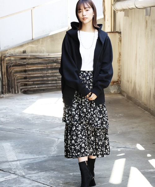 ARCANUM DESIGN（アルカナムデザイン）の「ダンボールニットビッグシルエットドルマンコクーンパーカ（パーカー・レディース・ブラック/ベージュ/グレー/ピンク/ホワイト・S/M）」の20枚目の写真