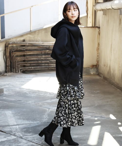 ARCANUM DESIGN（アルカナムデザイン）の「ダンボールニットビッグシルエットドルマンコクーンパーカ（パーカー・レディース・ブラック/ベージュ/グレー/ピンク/ホワイト・S/M）」の22枚目の写真