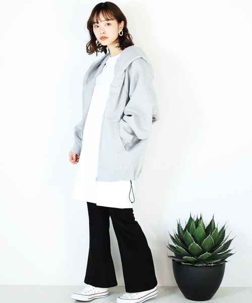 ARCANUM DESIGN（アルカナムデザイン）の「ダンボールニットビッグシルエットドルマンコクーンパーカ（パーカー・レディース・ブラック/ベージュ/グレー/ピンク/ホワイト・S/M）」の6枚目の写真