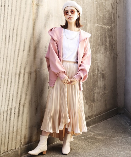 ARCANUM DESIGN（アルカナムデザイン）の「ダンボールニットビッグシルエットドルマンコクーンパーカ（パーカー・レディース・ブラック/ベージュ/グレー/ピンク/ホワイト・S/M）」の12枚目の写真