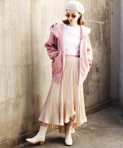 ARCANUM DESIGN（アルカナムデザイン）の「ダンボールニットビッグシルエットドルマンコクーンパーカ（パーカー・レディース・ブラック/ベージュ/グレー/ピンク/ホワイト・S/M）」の13枚目の写真