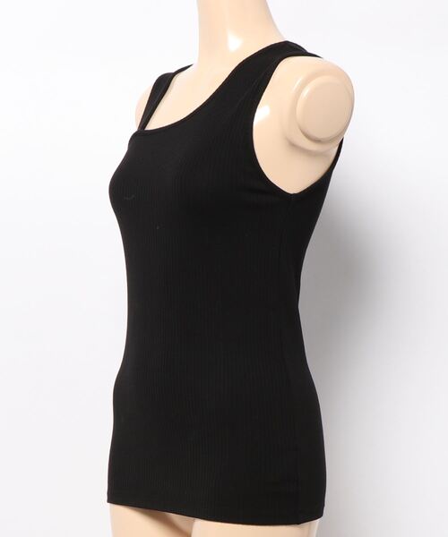 Right-on（ライトオン）の「【HONEYSUCKLE ROSE】アシメネックタンク（タンクトップ・レディース・ブラック/オフホワイト/ブラウン・M/L）」の4枚目の写真