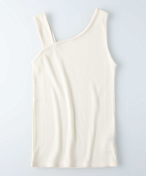 Right-on（ライトオン）の「【HONEYSUCKLE ROSE】アシメネックタンク（タンクトップ・レディース・ブラック/オフホワイト/ブラウン・M/L）」の12枚目の写真