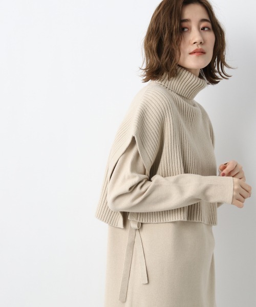 A part by（アパートバイ）の「14Gタートルベスト2Pワンピース　925720（ワンピース・レディース・ブラウン/アイボリー/ライトベージュ/ブラック/ブラウン系その他・MEDIUM/SMALL）」の11枚目の写真